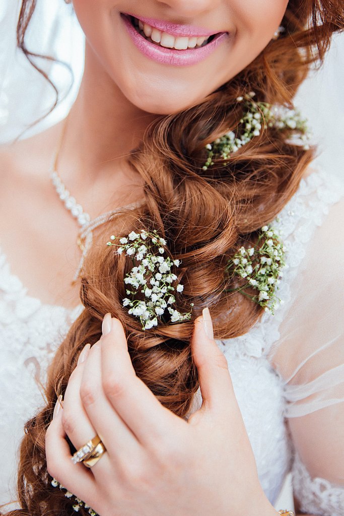 Bride's Hair in Braid - Elegant Events by Michalea, Palm Beach Weddings